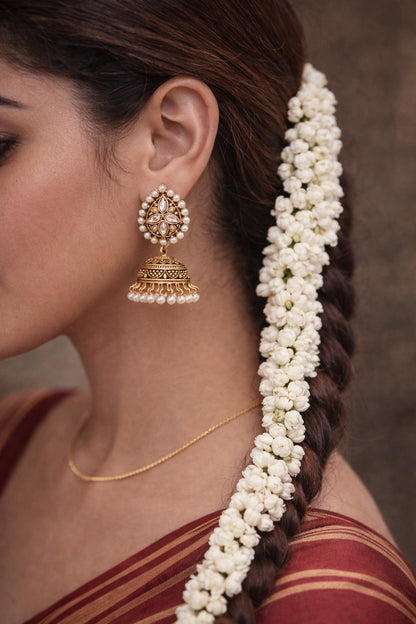 Veera Heritage Jhumka/Jimmiki Earrings - Online Only - For Festive Wear, Pooja, Weddings & Parties