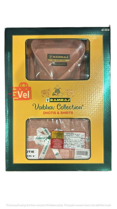 Ramraj vaibhav collection Copper Dhothi, Shirt and Towel set