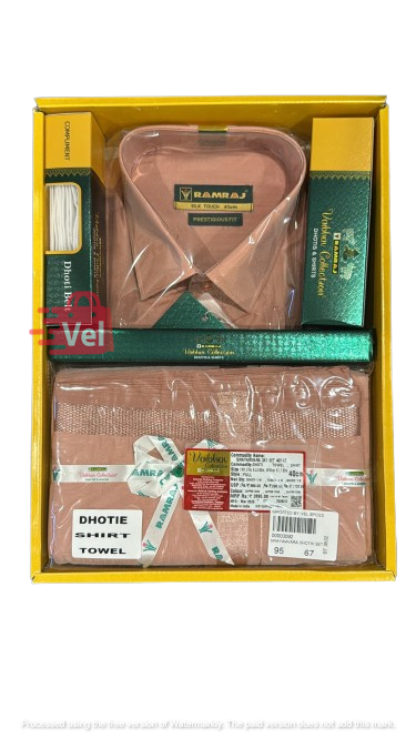 Ramraj vaibhav collection Copper Dhothi, Shirt and Towel set
