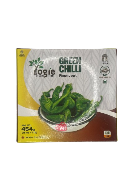 Yogie Green Chilli 454G Frozen