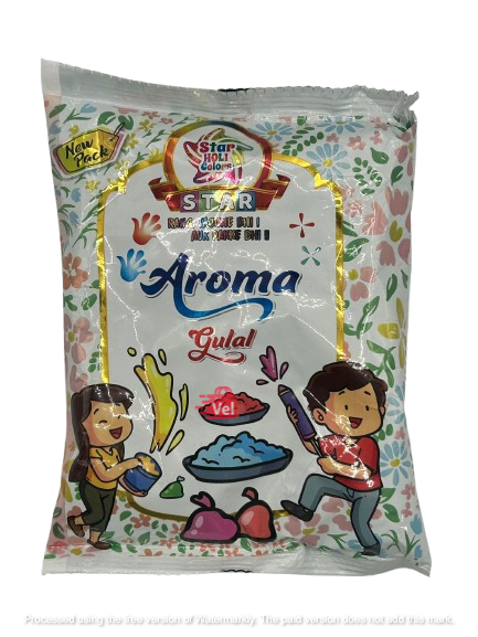 Star Holi Colours Aroma Gulal (Holi Powder) 80g - YELLOW