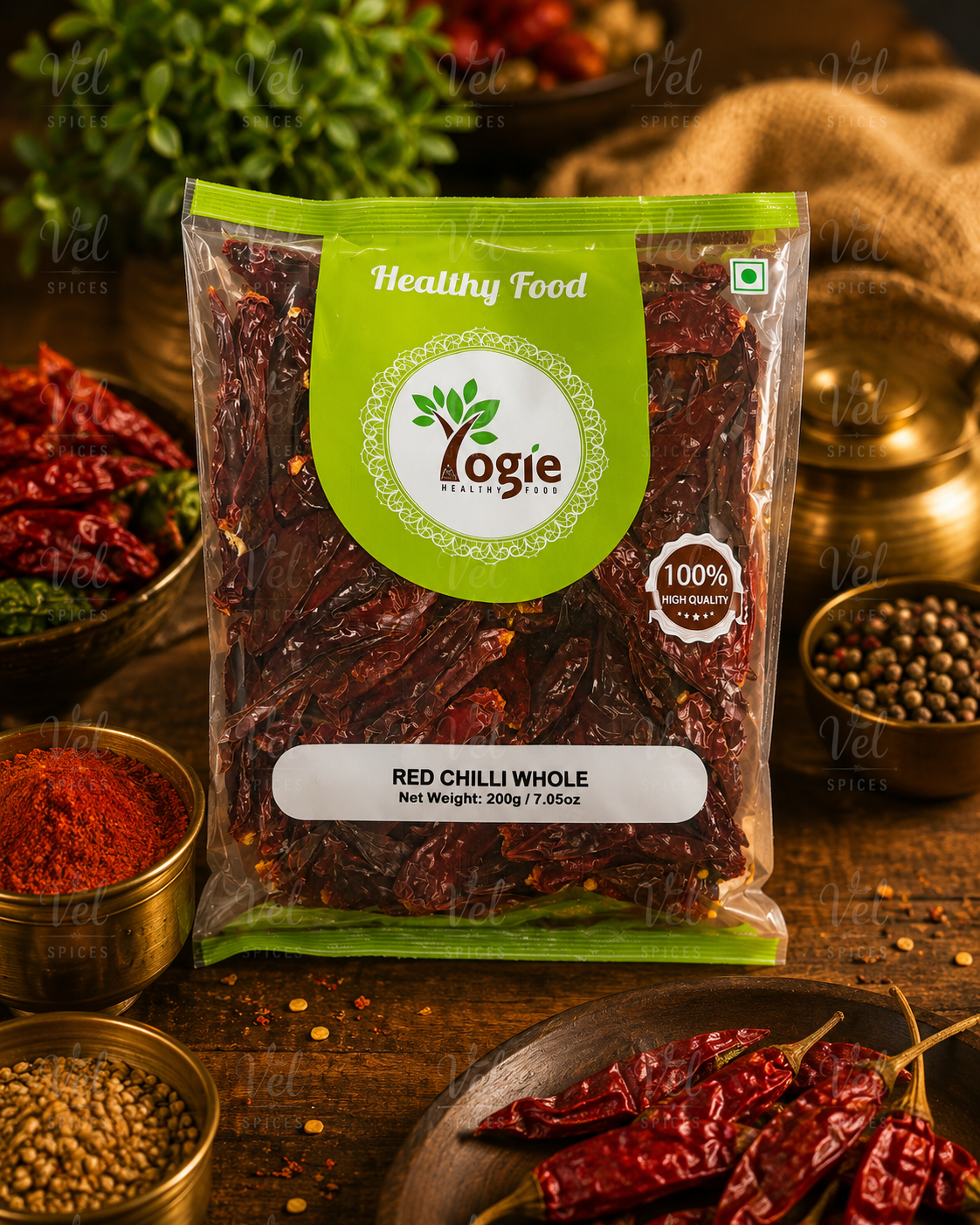 Yogie Whole Red Chilli 200g