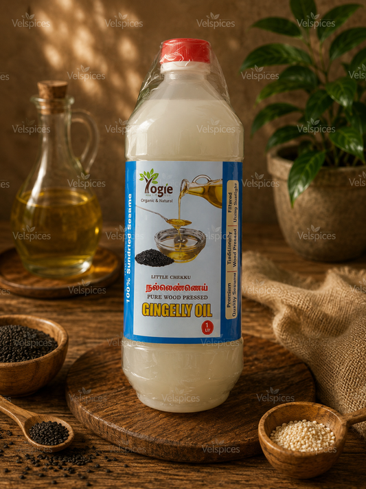 Yogie Pure Wood Pressed Gingelly Oil 1L