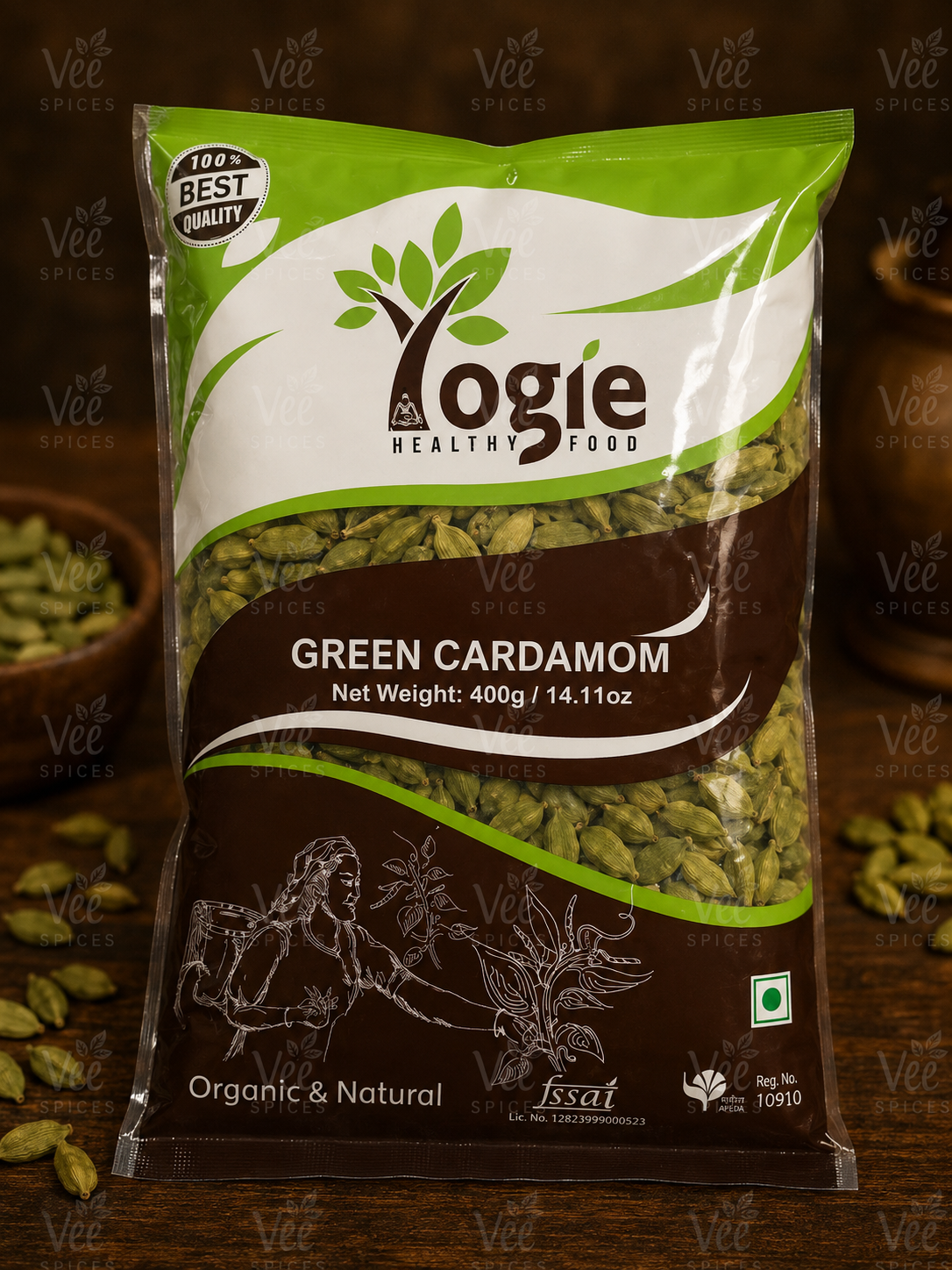 Yogie Green Cardamom 400g