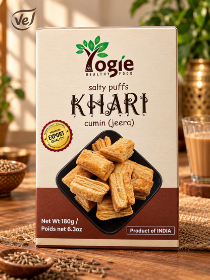 Yogie Salty Puffs Khari Cumin (Jeera) 180g-Festival Sale