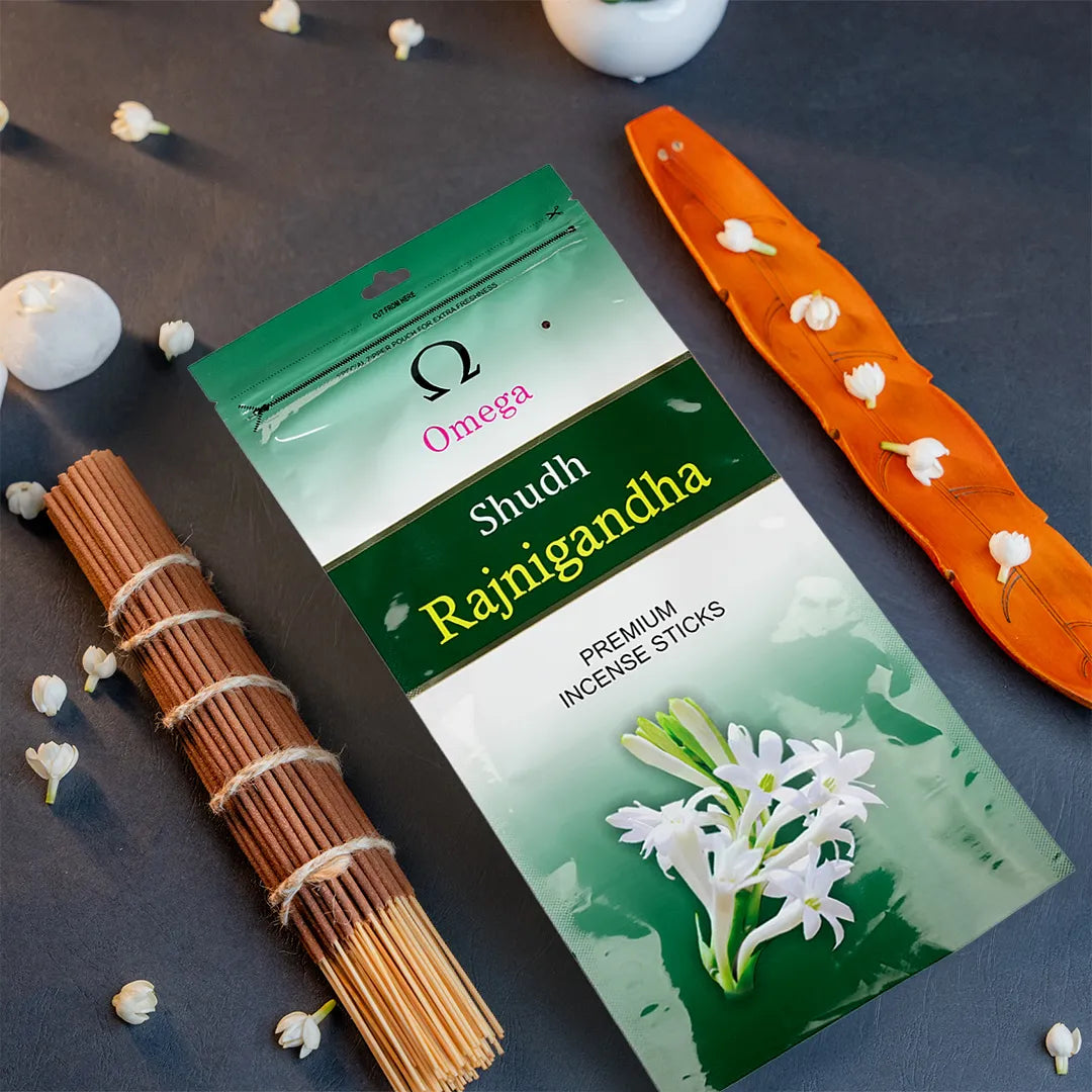 Omega Shudh Rajnigandha Incense Sticks 90G