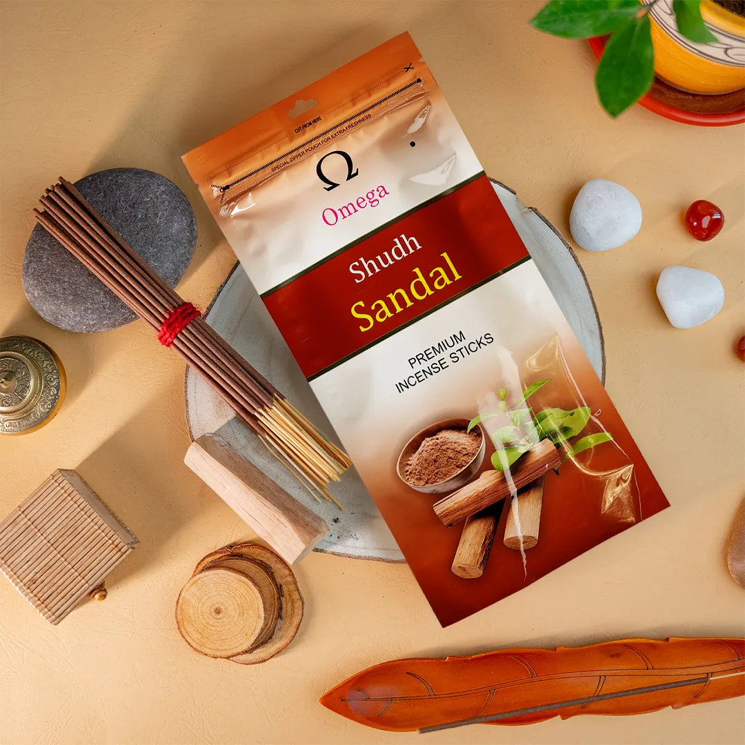 Omega Shudh Sandal Incense Sticks 90G