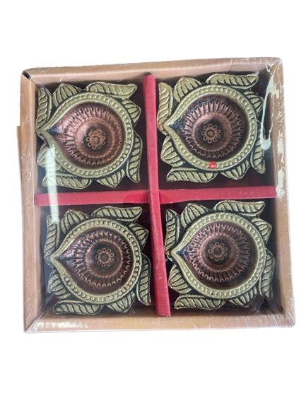 Colour Diya  With Out Wax 4 Pcs Pack