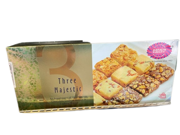 Karachi Triple Delight Fruit Chocolate Cashew Badam Pista Biscuit