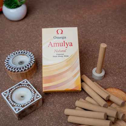 Omega Amulya Natural Premium Thick Dhoop Stick 10 sticks