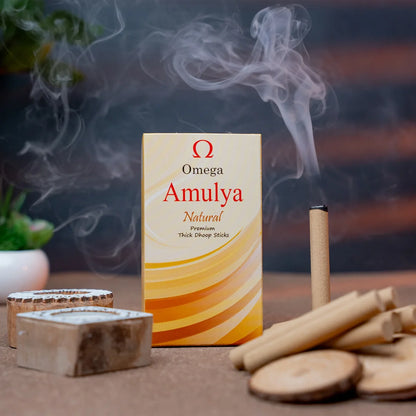 Omega Amulya Natural Premium Thick Dhoop Stick 10 sticks