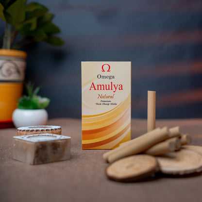 Omega Amulya Natural Premium Thick Dhoop Stick 10 sticks