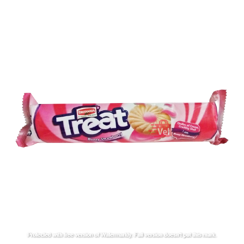 Britannia Treat Strawberry Biscuits 120G
