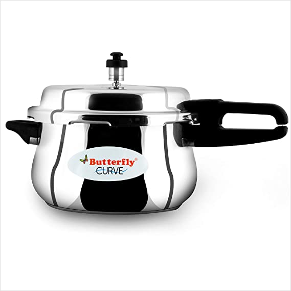 Butterfly Stainless Steel 5.5-Liter Curve Pressure Cooker