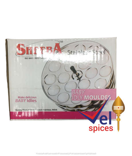 Sheeba Stainless Steel Idly Cooker 4 Baby Idly Moulds
