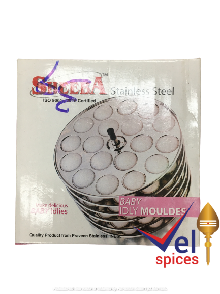 Sheeba Stainless Steel Idly Cooker 6 Baby Idly Moulds