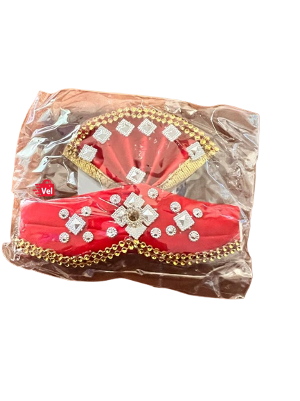 Krishna Head Ornament red