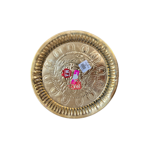 Brass Beeding Nagas Plate 9 inches