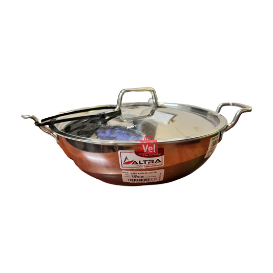 Altra Stainless Steel Triply Kadai Size 26cm