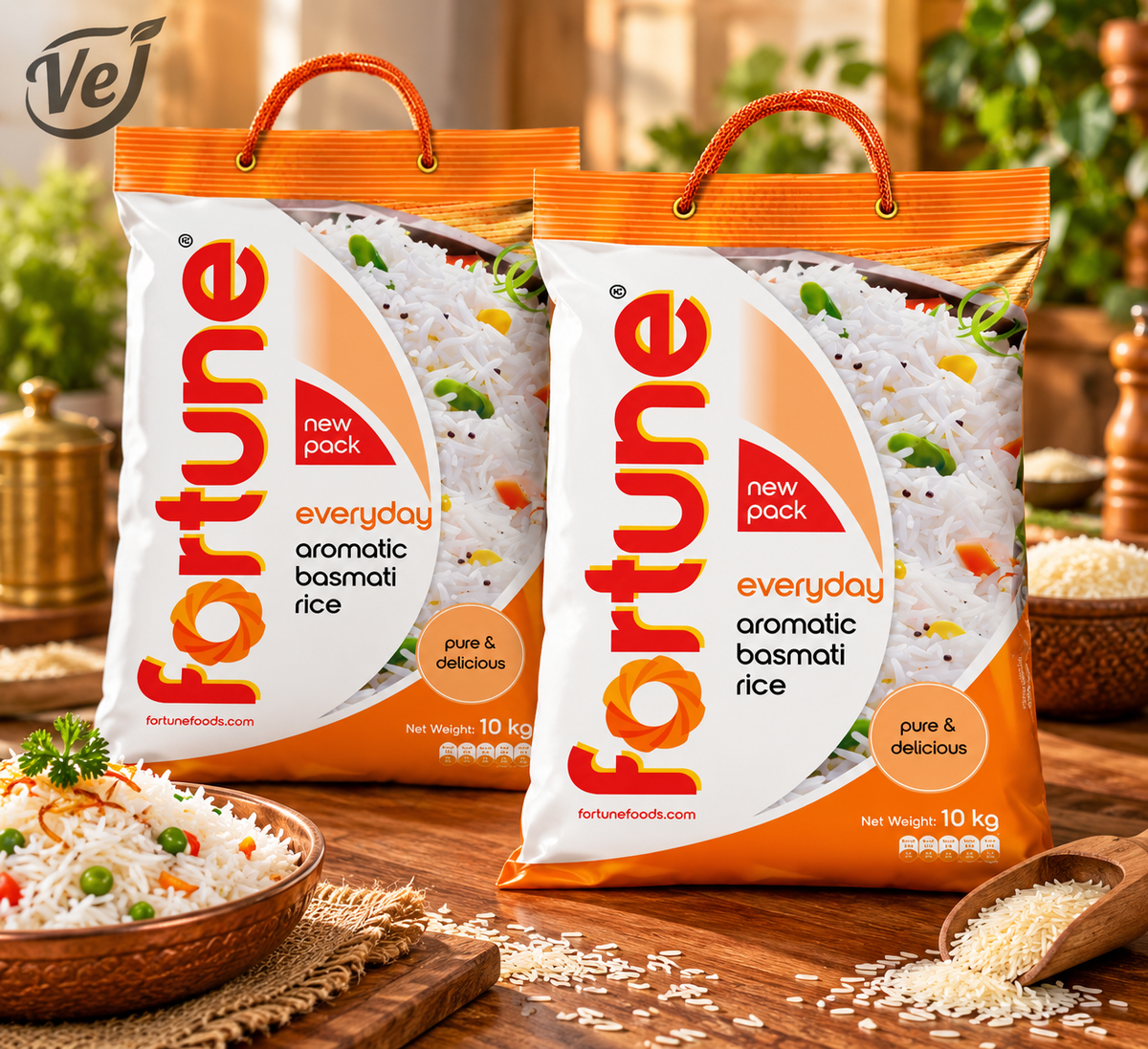 Fortune Everyday Aromatic Basmati Rice 10kg (5kg x 2)