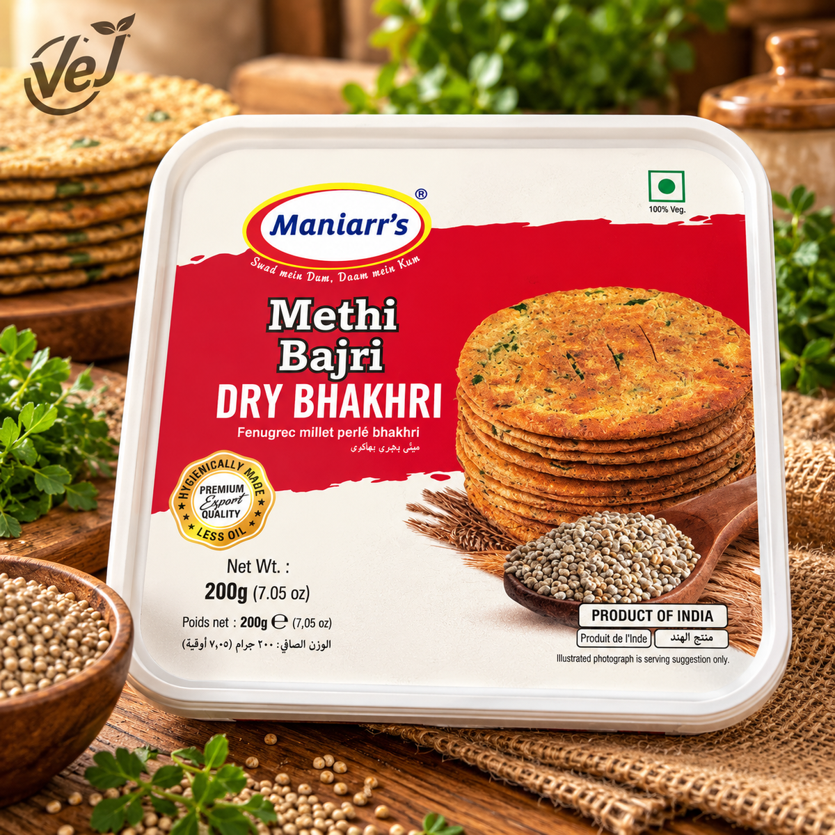 Maniarr’s Methi Bajri Dry Bhakhri 200g
