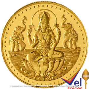 Gold Plated Coin Lakshmi