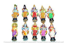 Dasavadharam  Set/ Dasa Avataram Golu Set/ Ten Incarnations Navarathri Dolls/ Kolu dolls/ Dasavatara Golu Bommai/ Dhasavataram Navaratri Set/ Ten Avatars Golu Dolls/ Dasa Avatars Navarathri Set/ Navarathri golu dolls