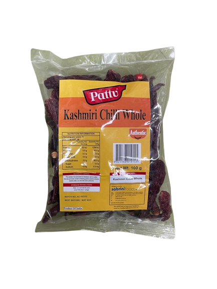 Pattu Chilli Whole Kashmiri 100G