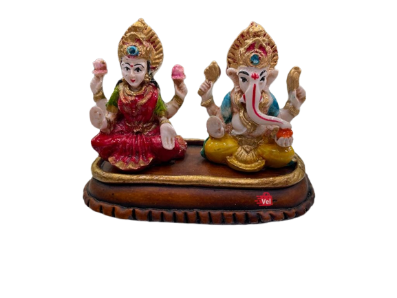 Car Dashboar Idol of God Ganesh and Laxmi