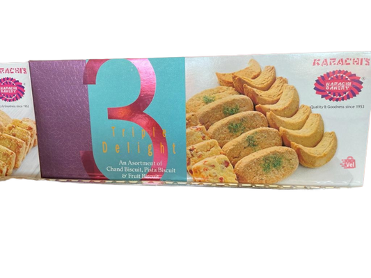 Karachi Triple Delight Chand Pista Fruit Biscuit 600G