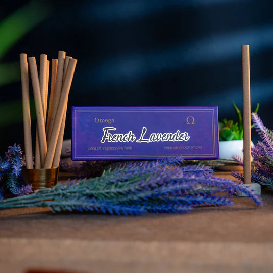 Omega French Lavender Dhoop Pack  (12 x 10sticks)