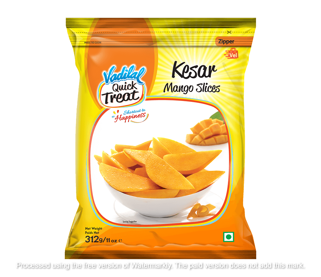 Vadilal Kesar Mango Slices Frozen 312G