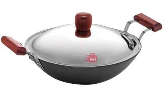 Futura Nonstick Kadhai Deep Fry Pan Round Bottom 4Lt