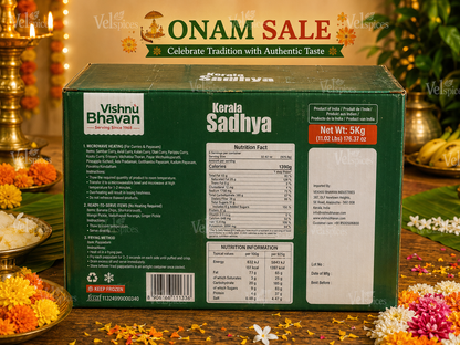 Kerala Sadhya Vegetarian Feast 5kg – Vishnu Bhavan