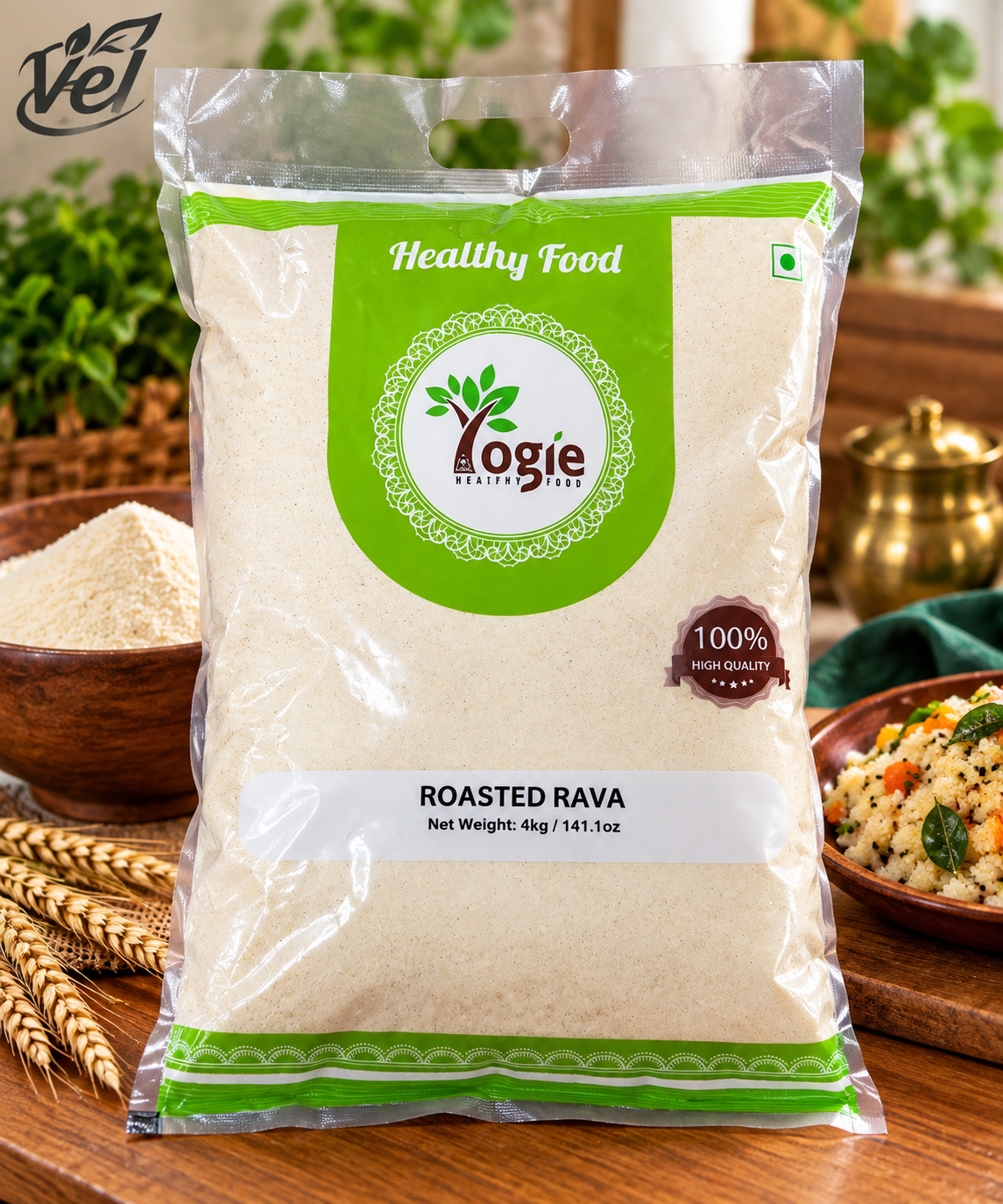 Yogie Roasted Rava 4kg