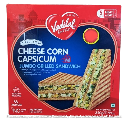 Vadilal Sandwich Cheese Corn Capsicum 370G Frozen