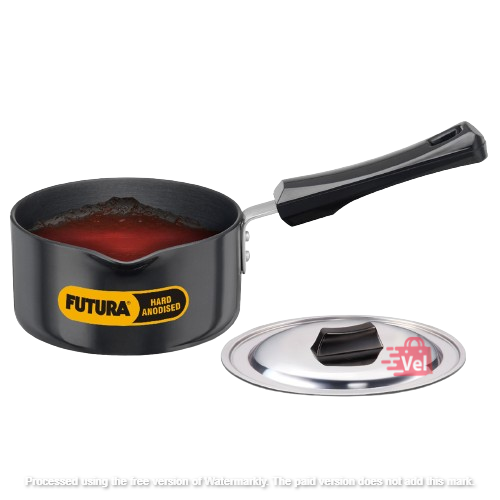 Futura Hard Anodised Saucepan With Stainless Steel Lid 1L