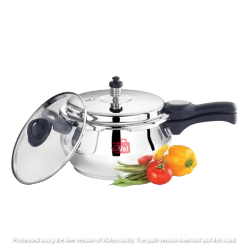 Premier Handi Stainless Steel Pressure Cooker With Glass Lid 5 Litre