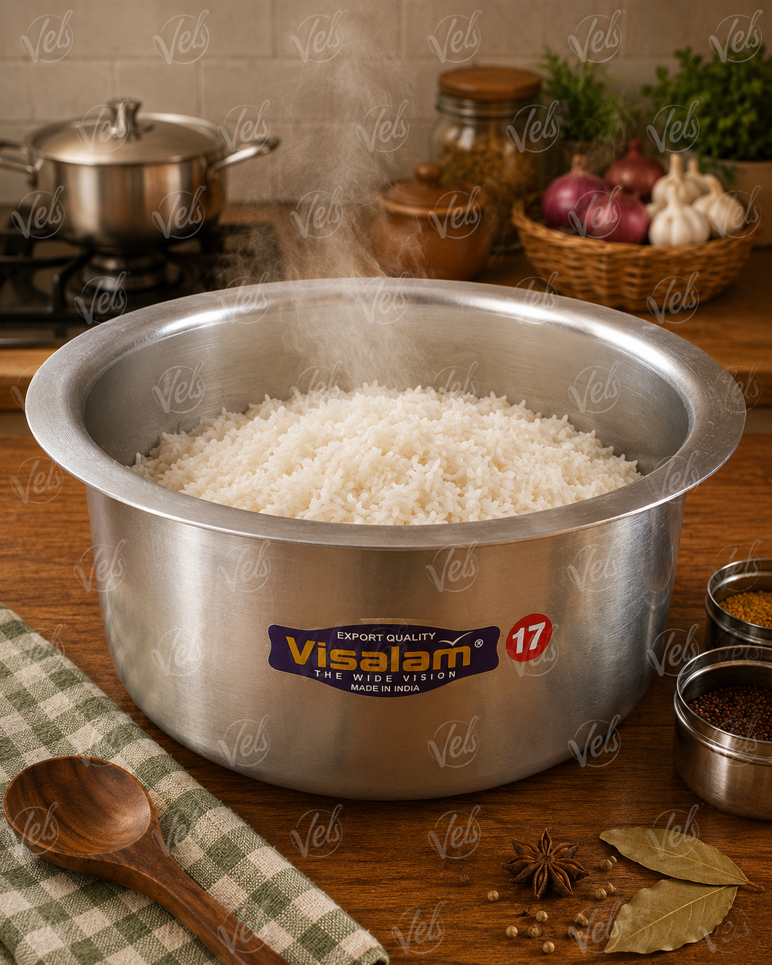 Visalam Aluminium Tope No. 17 (Without Lid)