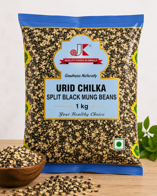 JK Urid Chilka Split Black Mung Beans 1kg
