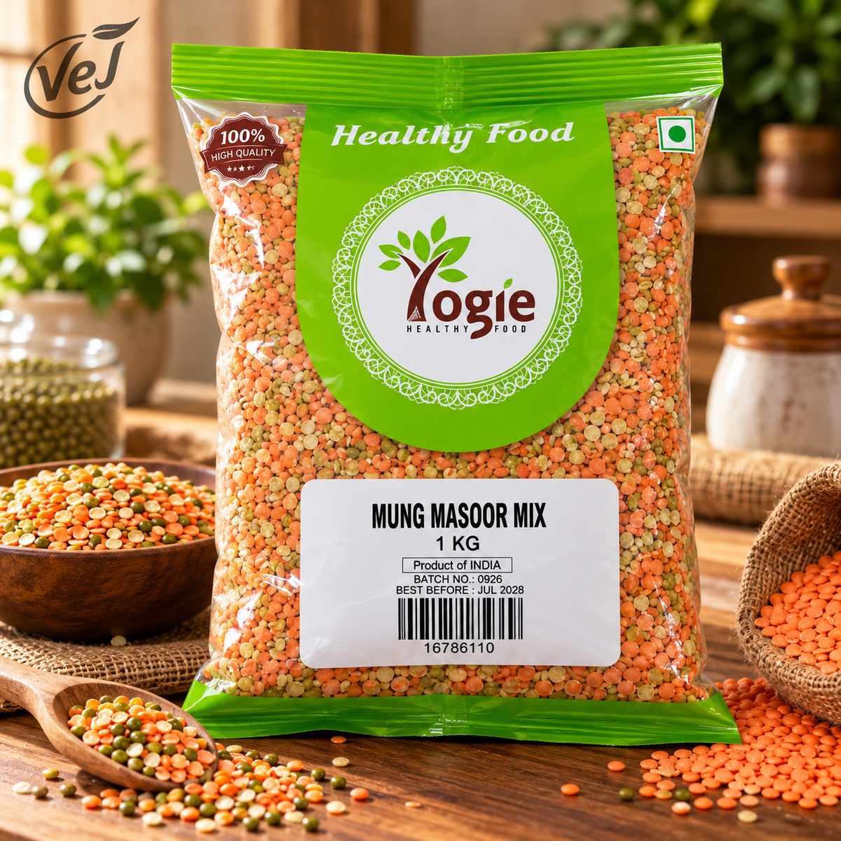 Yogie Mung Masoor Mix 1kg-Festival Sale