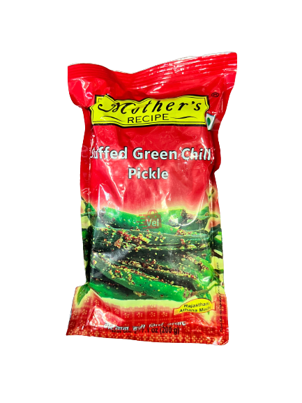 Mothers Stuffed Green Chilli Pickle 200g