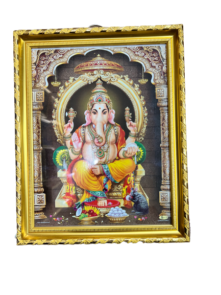 God Ganesh Picture, Photo Frame 13"x11"