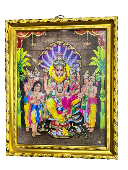 God Narasimhar Photo, Picture Frame 13"x11"