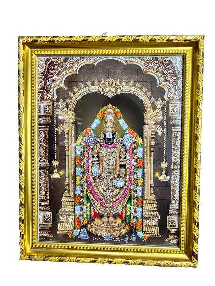 God Venkateswar Picture, Photo Frame 13"x11"