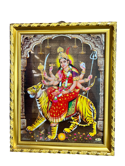 Goddess Durga Photo, Picture Frame 13"x11"