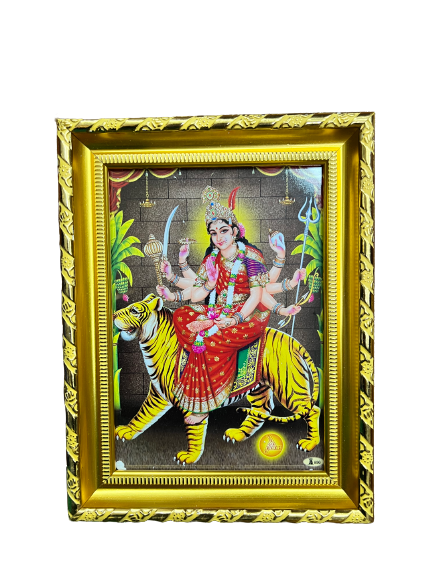 Goddess Durga Picture, Photo Frame 8.5"x6.5"