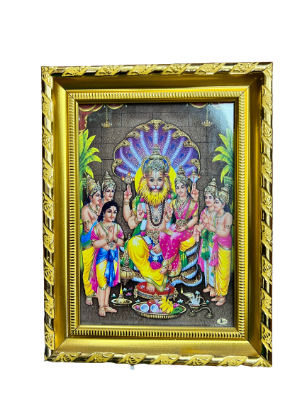God Narasimhar Picture, Photo Frame 8.5"x6.5"