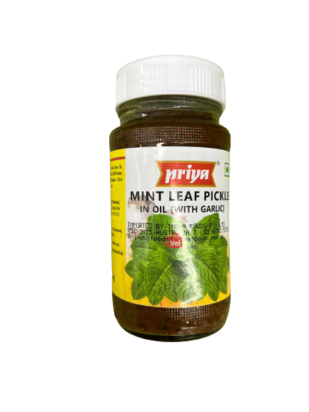 Priya Mint Pickle In Oil (With Garlic) 300G