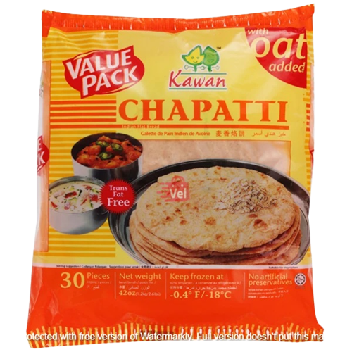Kawan Oats Chappathi 30Pcs Frozen